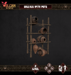 Shelves with Pots